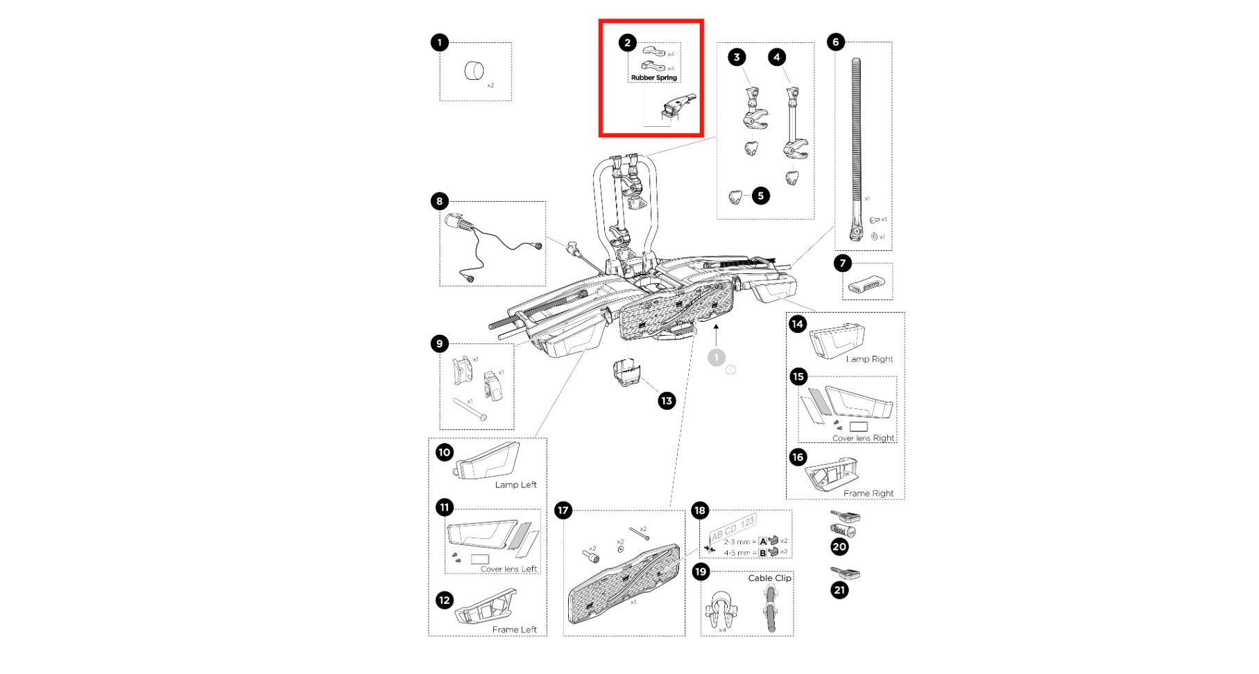 Thule AHK Reparaturkit für EasyFold VeloCompact VeloSpace Epos Outset 54185 Thule AHK Reparaturkit für EasyFold VeloCompact VeloSpace Epos Outset 54185