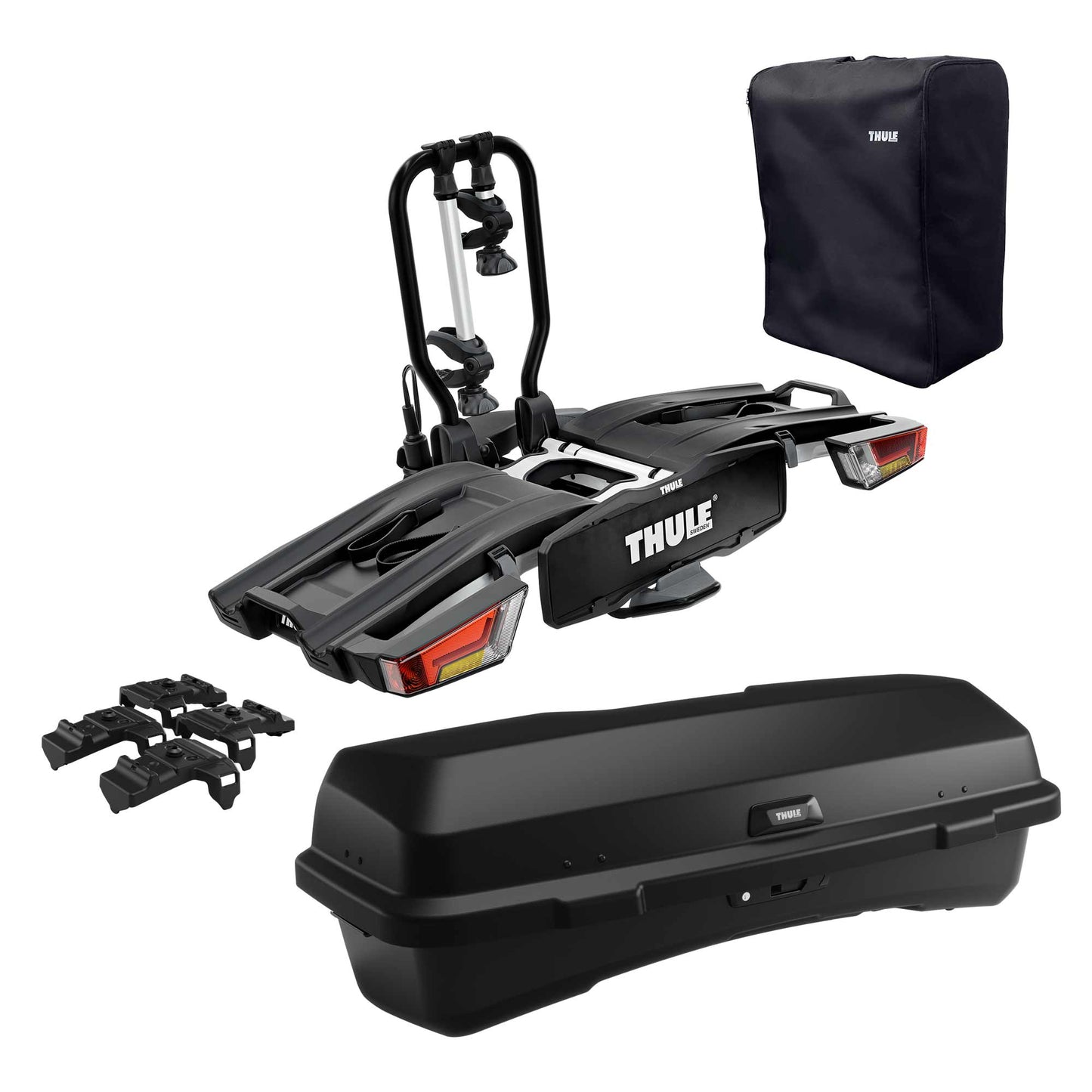 Thule Kupplungsfahrradträger Easy Fold XT 2 inkl. verschiedene Erweiterungen