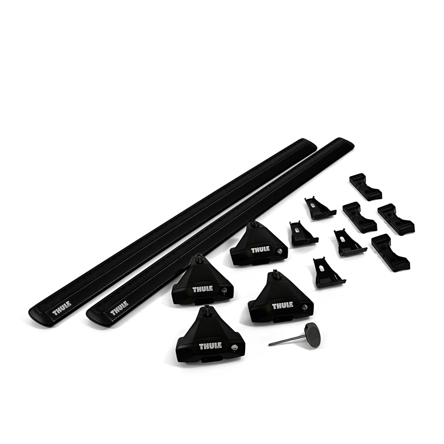 Thule roof rack complete set for Audi Q8 Sportback E-Tron 5-T SUV 2023- (normal roof)- black