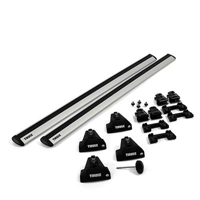 Thule roof rack complete set for Audi Q7 5-T SUV 2006-2015 (blissful rails)