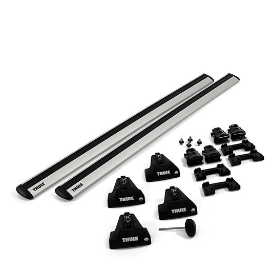 Thule roof rack complete set for Lincoln Nautilus 5-T SUV 2024- (blissful rails)-silver