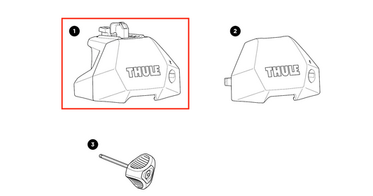 Thule Complete Foot Thule Evo Fixpoint - Ersatzteil - einzelner Fuß