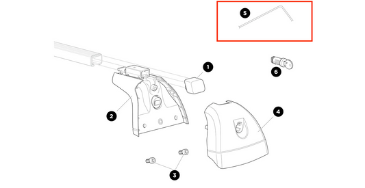 Thule Allen Schlüssel M6 Thule innensechskant Schlüssel