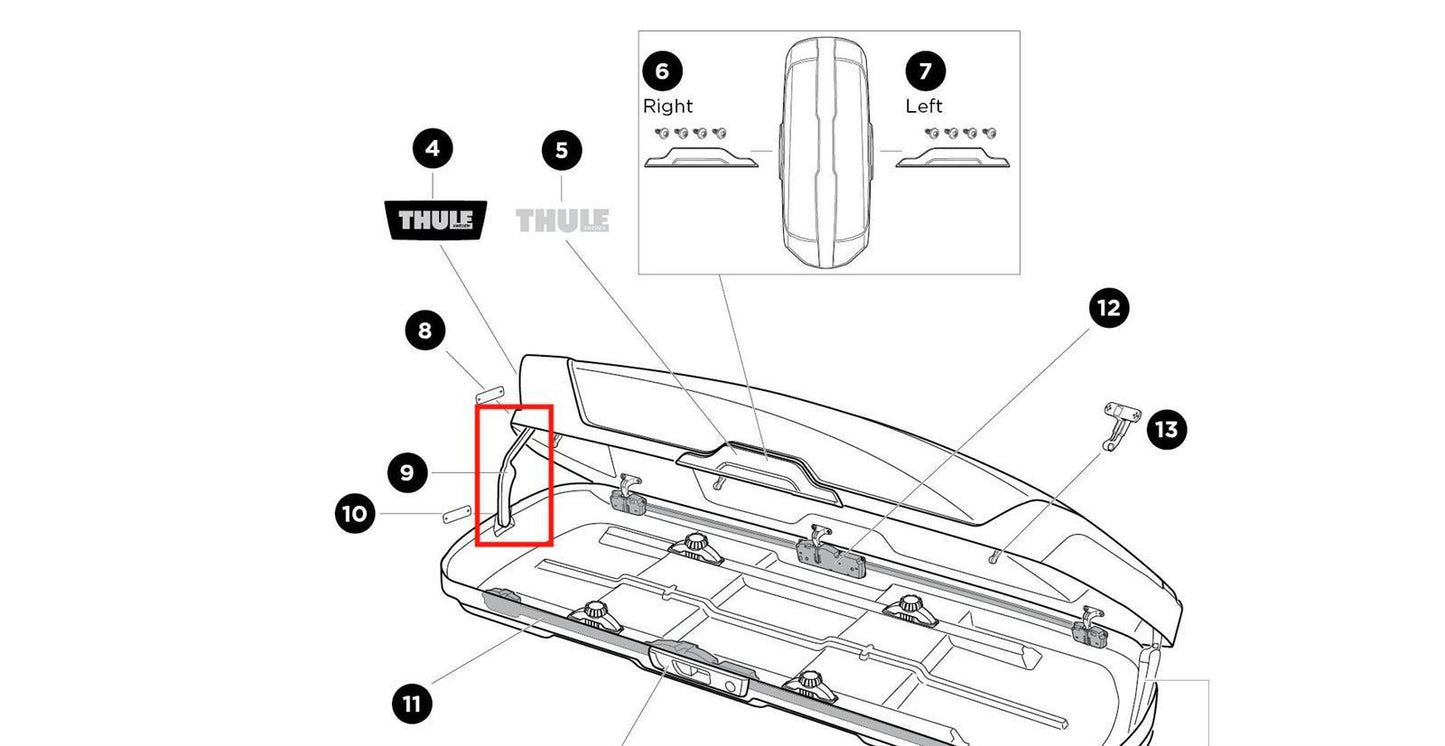 Thule LidLifter ML 100XT Deckelheber Dachbox Motion XT & Force