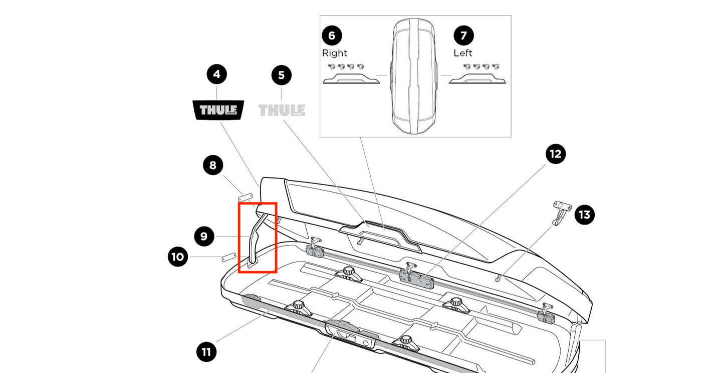 Thule LidLifter ML 100XT Deckelheber Dachbox Motion XT & Force XT