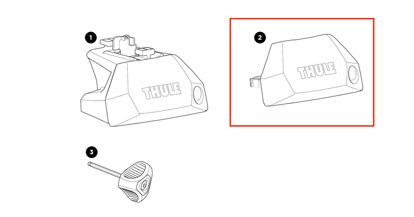 Thule Front Cover Thule Evo Flush Rail front cap as spare part