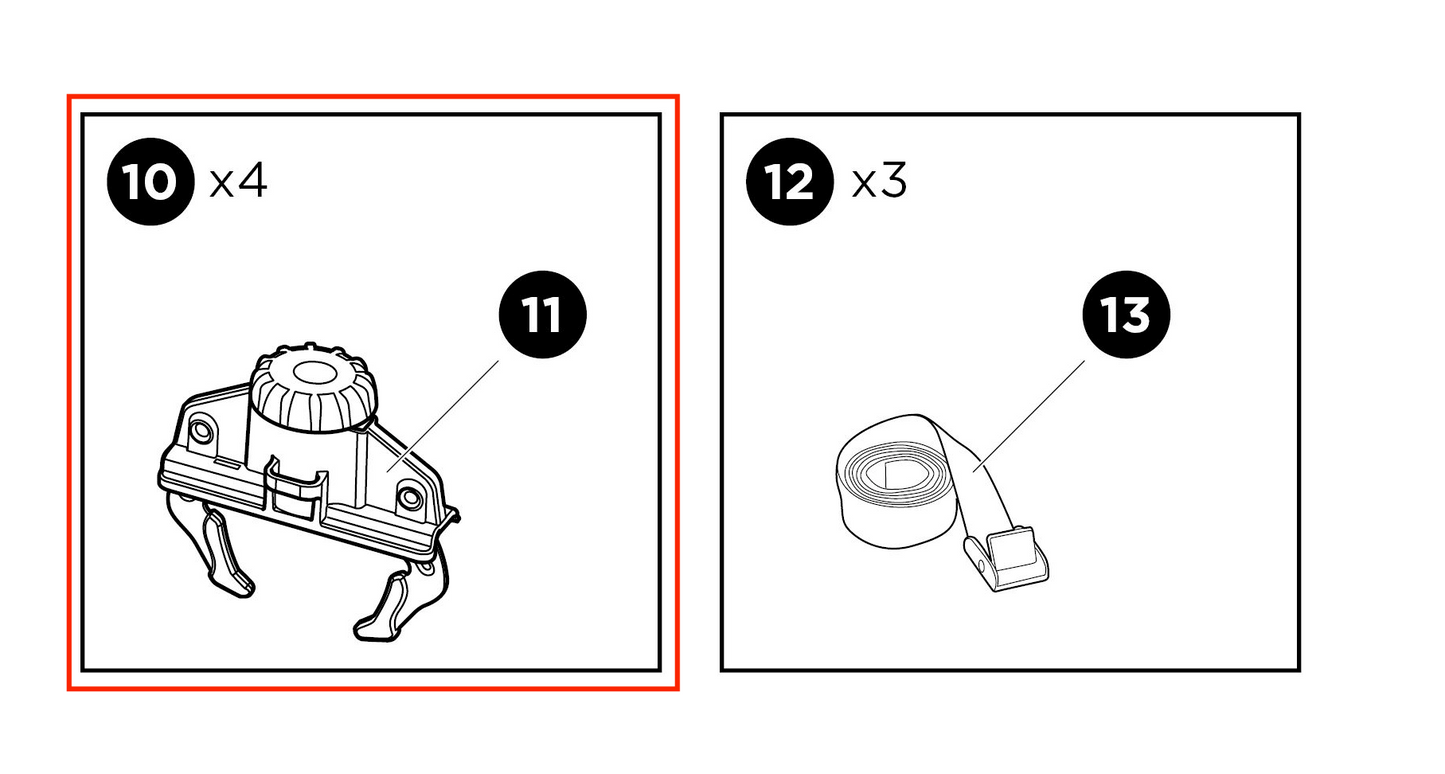 Thule Mounting Bag FastClick quick fastening system for roof boxes without tools