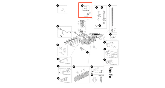 Thule New Rubber Spring Kit 2019 Spare Part Easy Fold XT Velospace XT and Heckbox Arcos