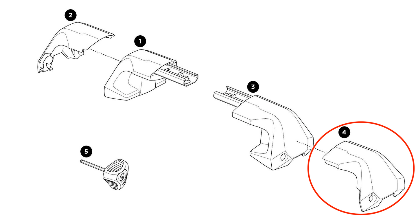 Thule Front Cover Right Thule Edge Clamp Right cap as a spare part