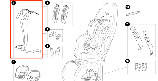 Thule Harness Gurtwerk as a spare part for the Yepp 2 Maxi bicycle seat for children