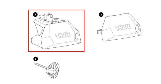 Thule Complete Foot Thule Evo Flush Rail - Ersatzteil - einzelner Fuß