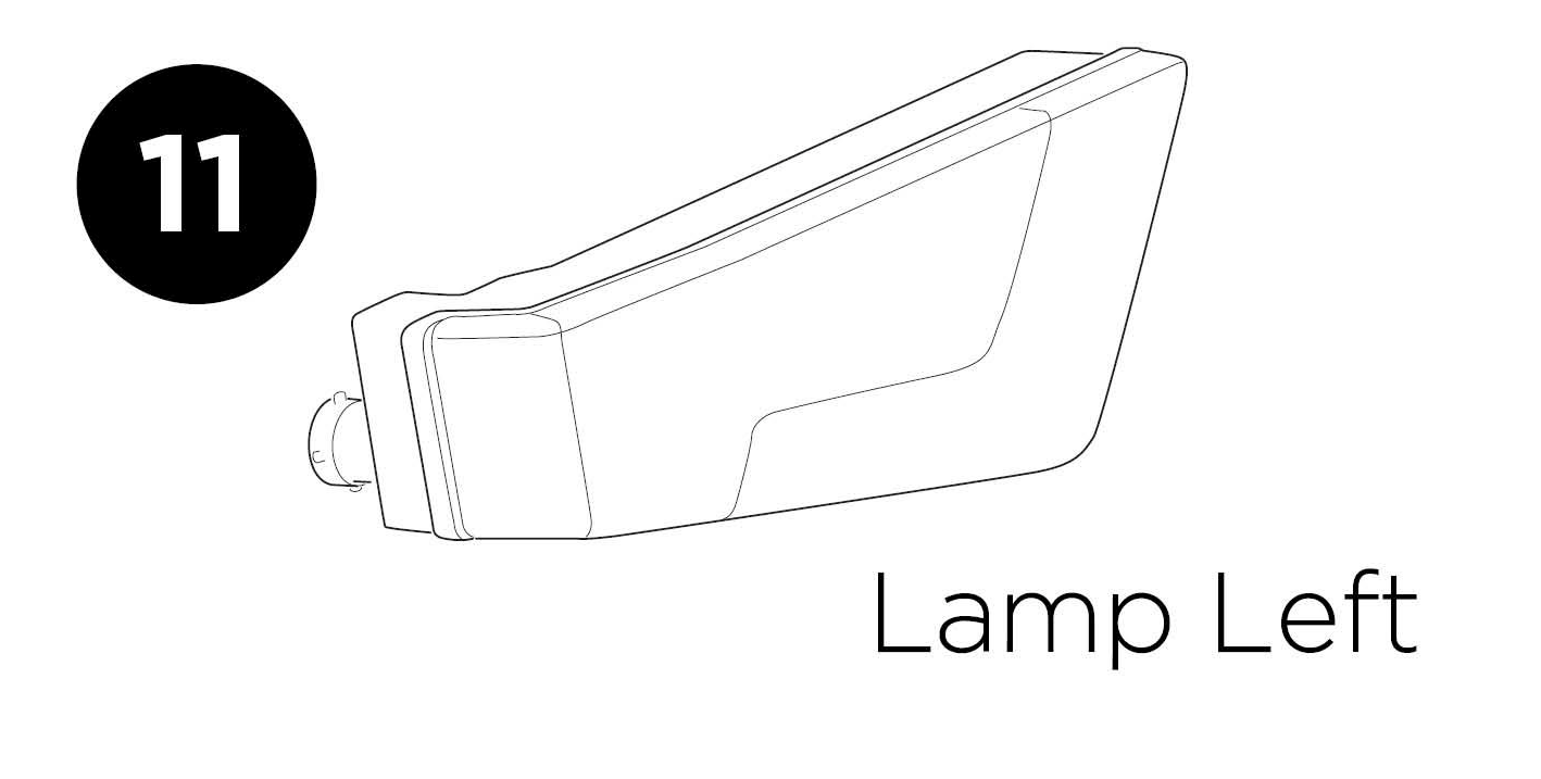 Thule Lamp Left rear light on the left for the EasyFold XT bike rack