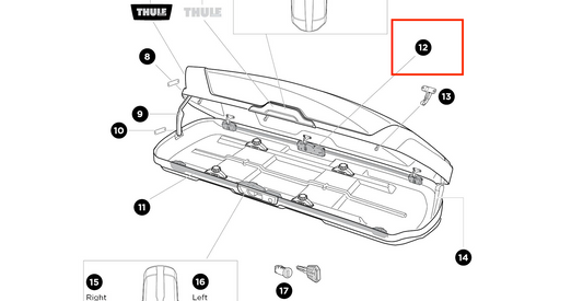 Thule Lockbar 1175 mm Left Schließleiste links für Dachbox Motion XT M