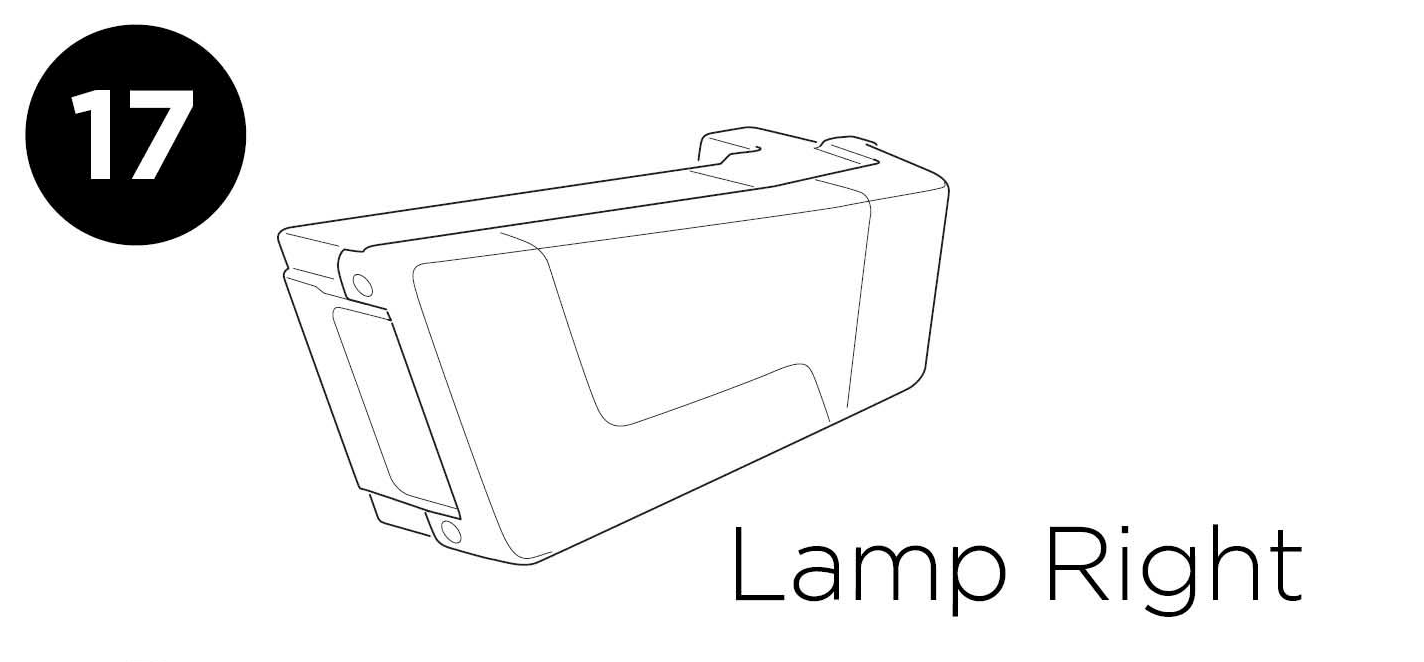 Thule Lamp Right Rückleuchte rechts für den Fahrradträger EasyFold XT