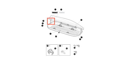 Thule LidLifter ML 70 Medium shock absorber lid support for Thule roof boxes