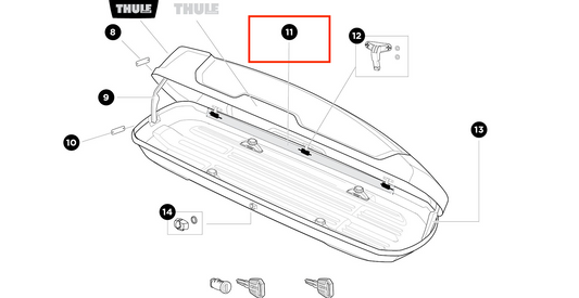 Thule Lockbar 1400 mm locking strip for the Force XT Sport &amp; L roof box