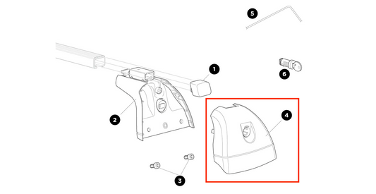 Thule Outer Cover Fixpoint 751 Thule Rapid System Kappe als Ersatzteil