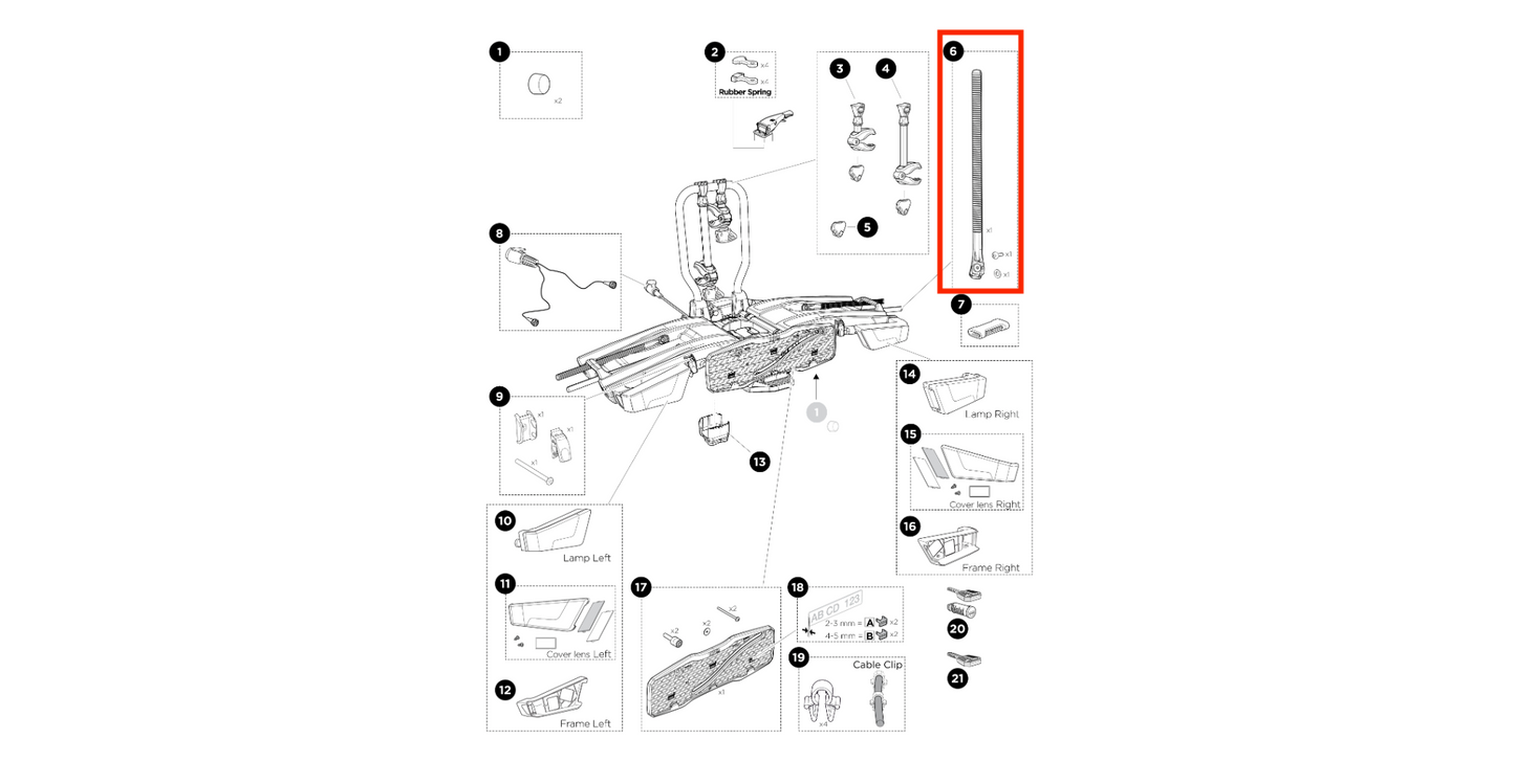 Thule Wheel strap kit EF XT Felgenhalteband für den EasyFold XT Fahrradträger