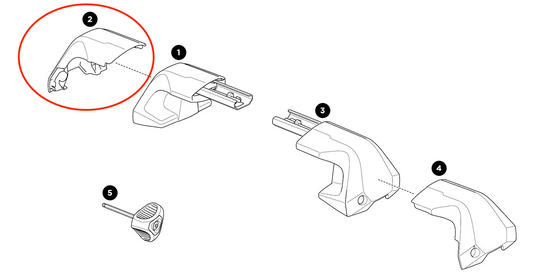 Thule Front Cover Left Thule Edge Clamp Linke Cap as a spare part